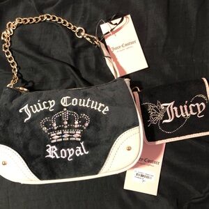 Juicy Couture Black and White Shoulder Bag Set